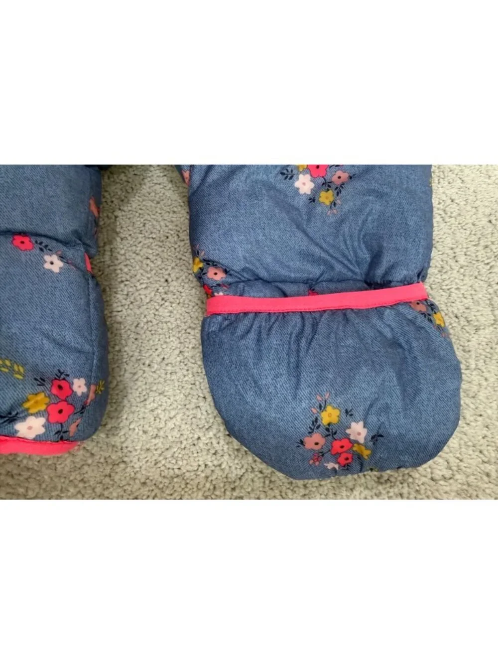 Baby Gap Girls Size 6-12 Months Infant Floral Bunting Fleece Lined Snow Suit